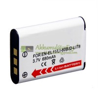 Akkumulátor a Pentax D-Li78 Optio M50 M60 W60 W80 L50 V20 680mAh