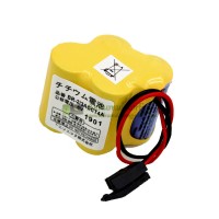 Akkumulátor a FANUC A98L-0031-0025 A06B-6114-K504 6V Fekete csatlakozó